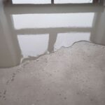 Commercial floor with water on it from flooding